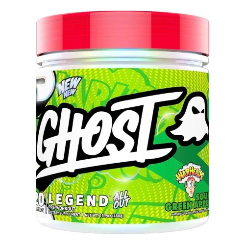 GHOST Legend All Out V2 - Warheads Sour Green Apple - 20 Servings