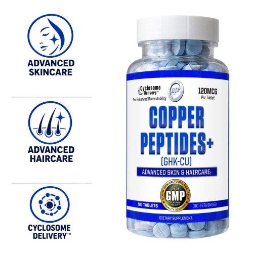 Hi-Tech Pharmaceuticals Copper Peptides+ (GHK-CU) - 120 mcg - 90 Tablets