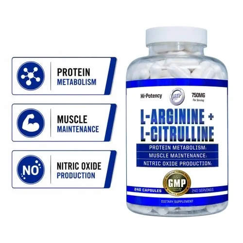 Hi-Tech Pharmaceuticals L-Arginine + L-Citrulline Bottle Image