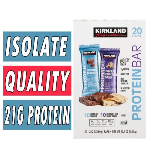 Kirkland Protein Bars, Variety Pack, 20 Count