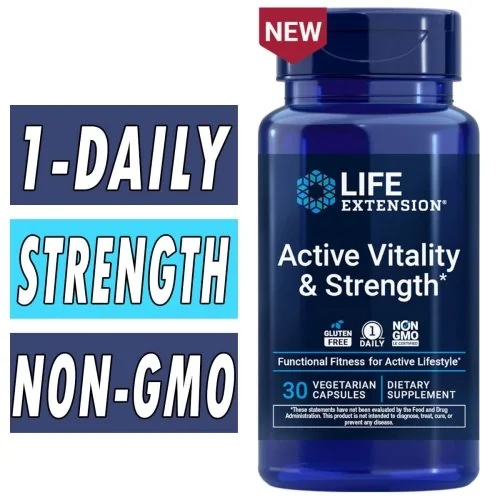 Life Extension Active Vitality and Strength - 30 Veg Capsules