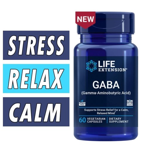 Life Extension GABA - 60 Veg Capsules