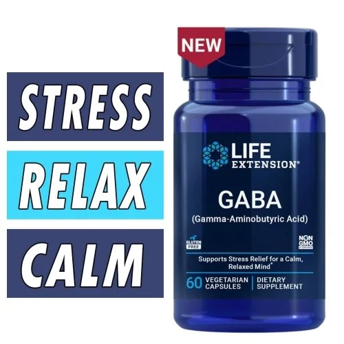 Life Extension GABA - 60 Veg Capsules