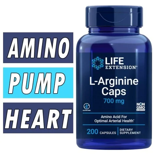 Life Extension L-Arginine Caps 700 mg 200 Capsules