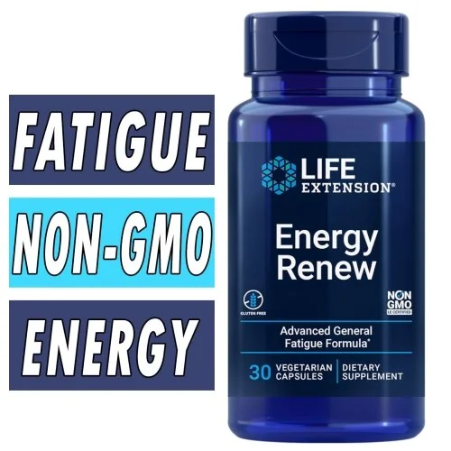 Life Extension Energy Renew - 200 mg - 30 Veg Capsules Bottle Image