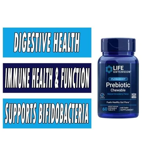 Life Extension Florassist Prebiotic Chewable - 60 Count bottle image