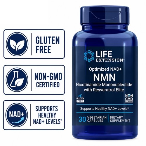 Life Extension NMN Optimized NAD+ with Resveratrol Elite - 30 Veg Capsules