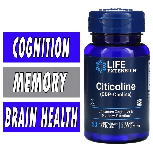 Life Extension Citicoline - 60 Veg Caps Bottle Image