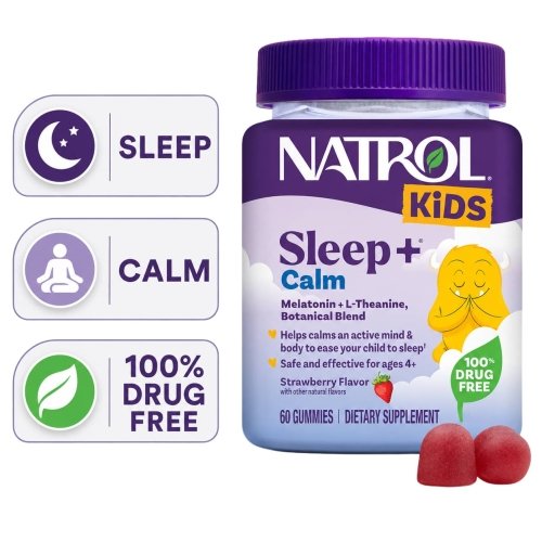 Natrol Kids Sleep + Calm Gummies - Strawberry - 60 Count