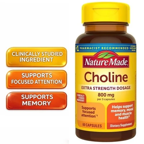 Nature Made Choline - 800 mg - 60 Capsules