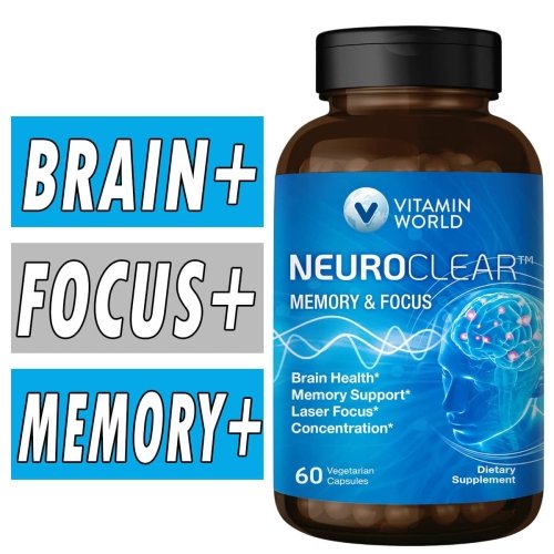 Vitamin World NeuroClear Focus and Memory - 60 Veg Caps