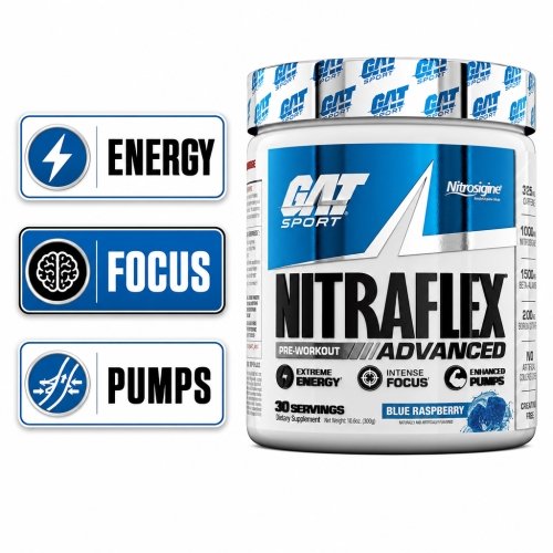 Nitraflex By GAT, Pre Workout Bottle Image