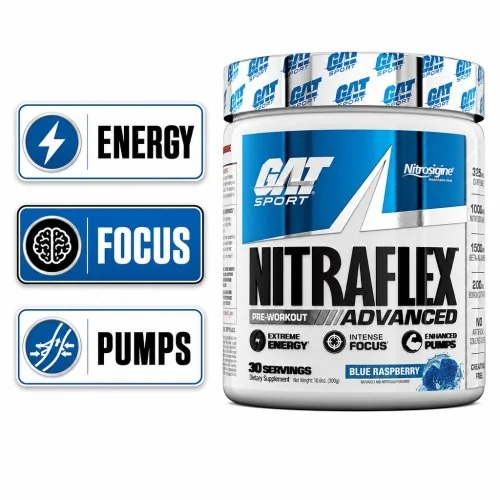 Nitraflex By GAT, Pre Workout Bottle Image