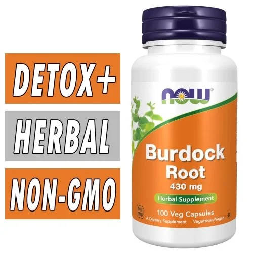 NOW Burdock Root - 430 mg - 100 Veg Capsules