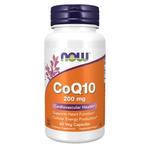NOW CoQ10 - 200 MG - 60 Veg Caps Bottle Image