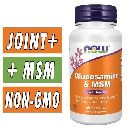 NOW Glucosamine and MSM - 60 Capsules