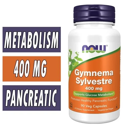 NOW Gymnema Sylvestre - 400 mg - 90 Veg Capsules Bottle Image