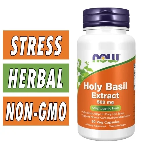NOW Holy Basil Extract - 500 mg - 90 Veg Capsules