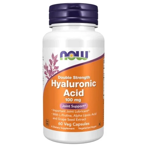 NOW Hyaluronic Acid - 100 mg - 60 Veg Capsules Bottle Image