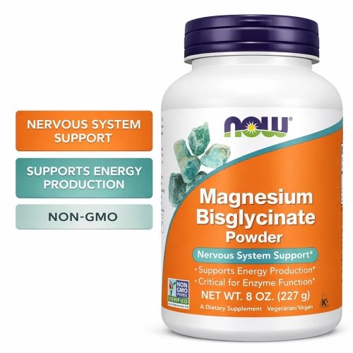 NOW Magnesium Bisglycinate Powder - 8 oz