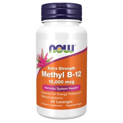 NOW Methyl B12 - 10,000 mcg - 60 Lozenges Bottle Image