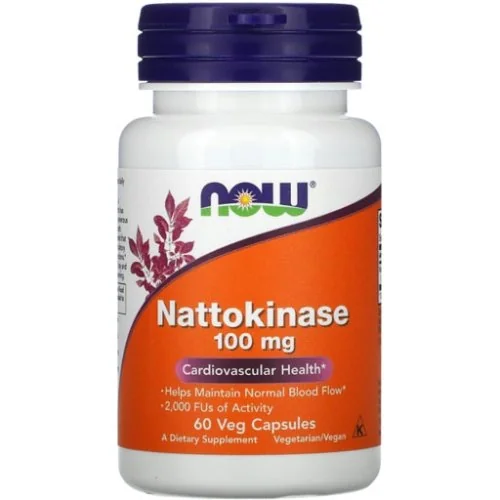 NOW Nattokinase - 100 mg - 60 Veg Caps Bottle Image