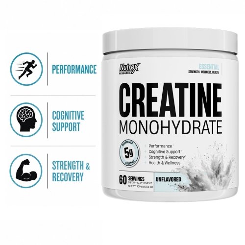Nutrex Creatine Monohydrate Essentials - Unflavored - 60 Servings
