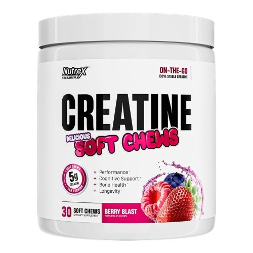 Nutrex Creatine Soft Chews - Berry Blast - 30 Count