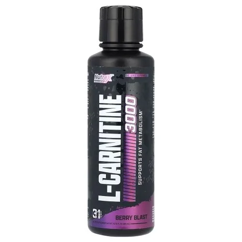 Nutrex Liquid L-Carnitine 3000 - Berry Blast - 31 Servings Bottle Image