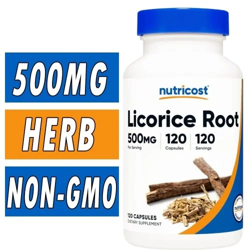 Nutricost Licorice Root - 500 mg - 120 Capsules Bottle Image
