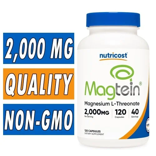 Nutricost Magtein - 2000 mg - 120 Capsules Bottle Image