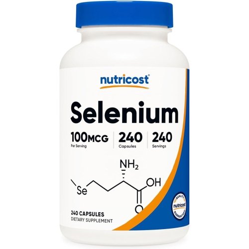 Nutricost Selenium Capsules 100 MCG 240 Capsules Bottle Image