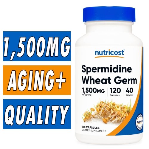 Nutricost Spermidine Wheat Germ 1500 mg 120 Capsules