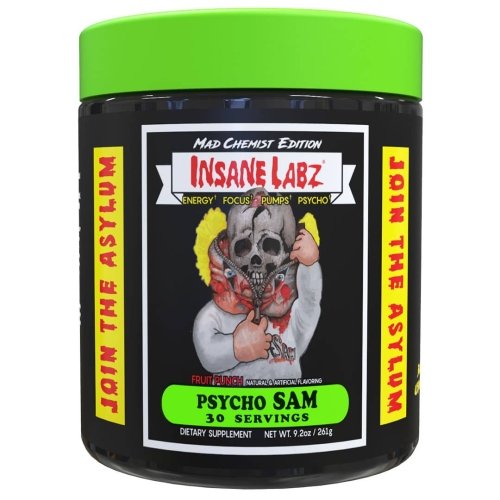 Psycho Sam Pre Workout - Fruit Punch - 30 Servings