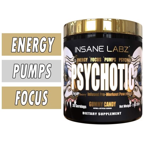 PSYCHOTIC™ GOLD PRE WORKOUT BY INSANE LABZ™ Bottle Image