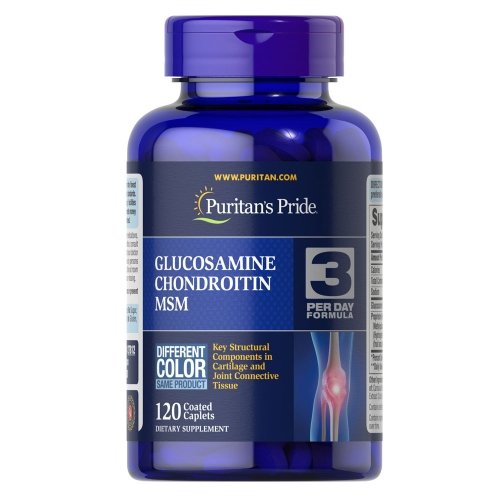 Puritan's Pride Glucosamine, Chondroitin, MSM - Double Strength - 120 Caplets Image