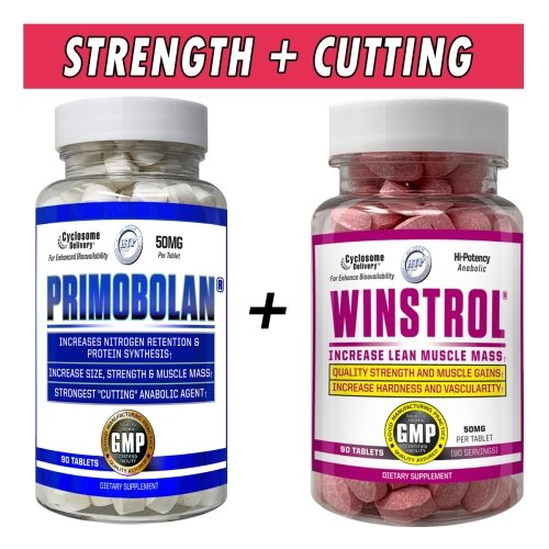 Strength and Cutting Stack - Hi Tech Pharmaceuticals (Primobolan + Winstrol) - Bottle Image