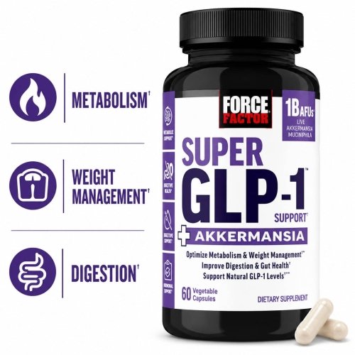 Force Factor Super GLP-1 Support + Akkermansia - 60 Veg Capsules