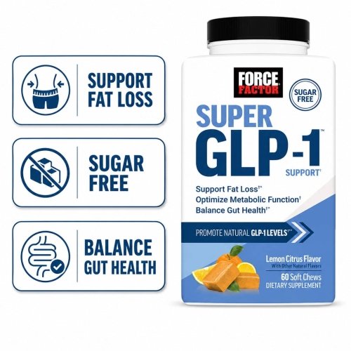 Force Factor Super GLP-1 Support Chews - Lemon Citrus - 60 Count