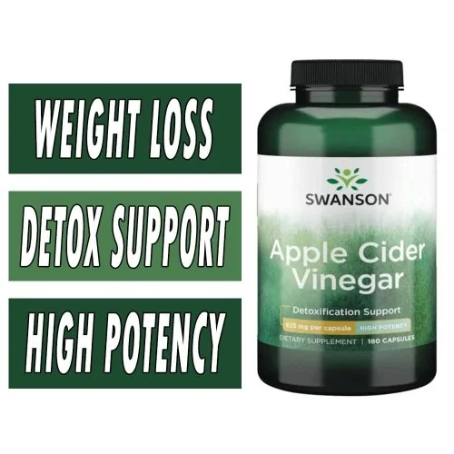 Swanson Apple Cider Vinegar - 625 mg - 180 Caps bottle image