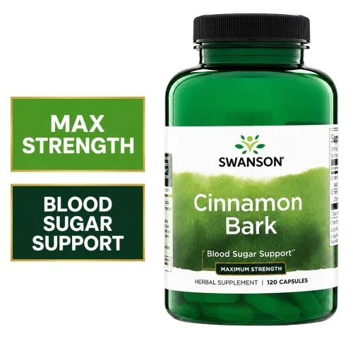 Swanson Cinnamon Bark - Maximum Strength - 120 Capsules