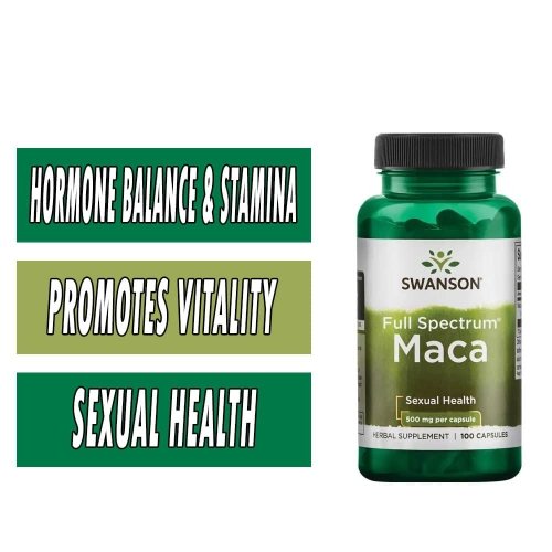 Swanson Full Spectrum Maca - 500 mg - 100 Caps bottle image