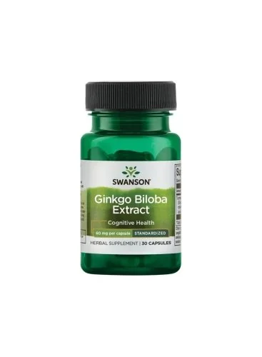 Swanson Ginkgo Biloba Extract - 60 mg - 30 Caps bottle image