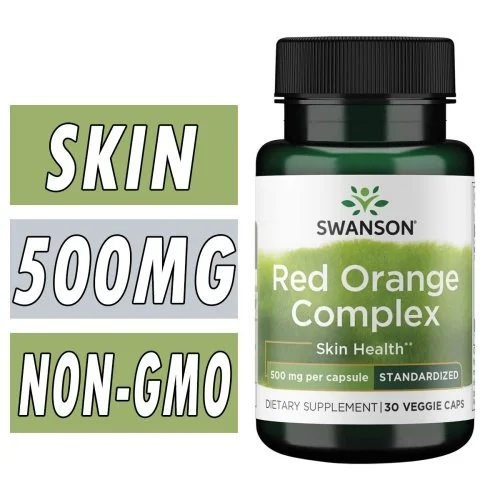 Swanson Red Orange Complex - 500 mg - 30 Veg Caps Bottle Image