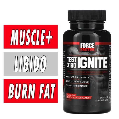 Test X180 Ignite - Force Factor - 60 Capsules Bottle Image