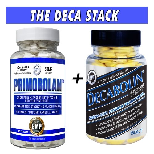 The Deca Stack - Hi Tech Pharmaceuticals (Primobolan + Decabolin) Bottle Images