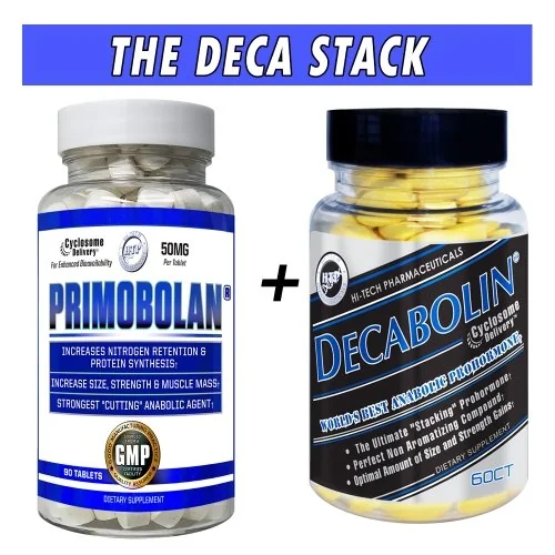 The Deca Stack - Hi Tech Pharmaceuticals (Primobolan + Decabolin) Bottle Images