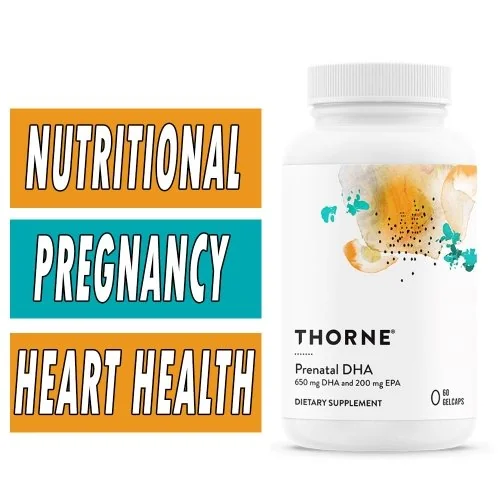 Thorne PreNatal DHA - 60 GelCaps Bottle Image
