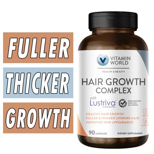 Vitamin World Hair Growth Complex with Lustriva - 90 Caps