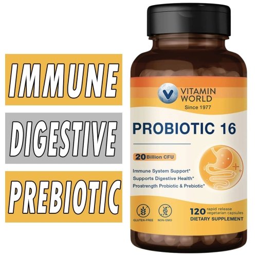 Vitamin World Probiotic 16 - 120 Rapid Release Veg Capsules